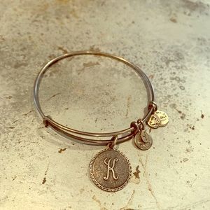 ALEX AND ANI silver “K” charm bracelet